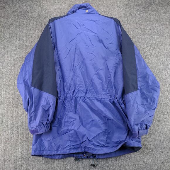 Columbia Womens Full Zip Jacket Coat Size L Blue Mesh Lining Logo - Picture 3 of 12